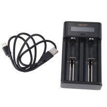 Golisi I2 2.0A Battery Charger Quick Charge Lcd Display 18650 26650 20700 21700 Rechargeable Charger For Battery