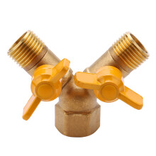 2 Paths Double Tap Adapter 1 /2 Inch Outside Garden Watering Tap Adapter and Hose Splitter