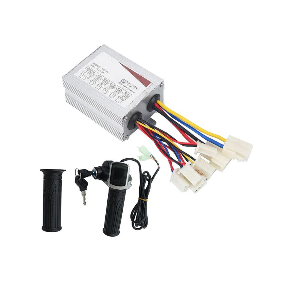 24V 350W Electric Scooter Brushed Controller Motor+Throttle Twist Grip Kit For E-Bike Electric Scooter Bicycle 4711314699571