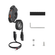 QC3.0 PD 12-24V Motorcycle USB Type C Charger 30W IP65 Waterproof Handlebar Mounting Bracket Charger for Phone Camera