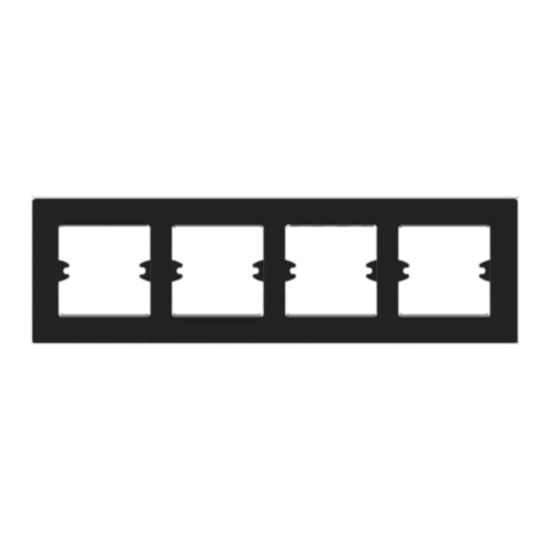 Interrupteurs, prise murale, panneau en-Quadruple noir Type 86