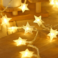 Fairy Lights for Bedroom Waterproof Battery Operated Star String Lights, 20 LED, 10ft Indoor Outdoor Warm White