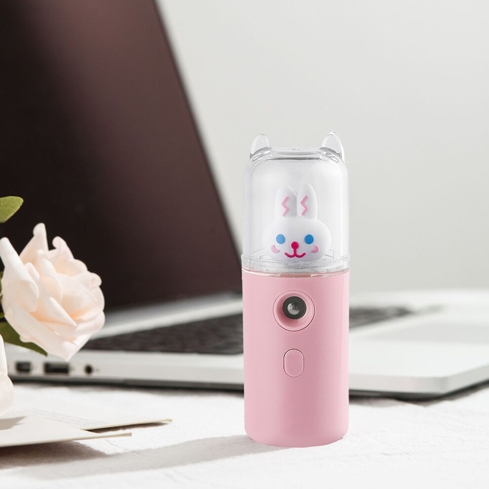 Light/Pink 30Ml Usb Rechargeable Facial Mist Sprayer With Colorful