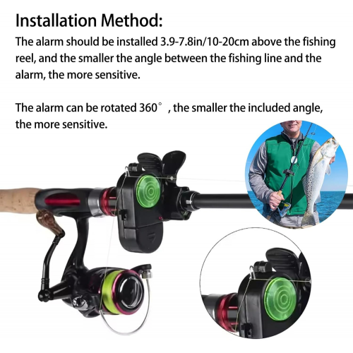 Alarma de pesca electrónica sensible (4 unidades), con sonido y luces LED. 2