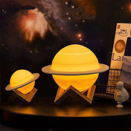 Λάμπα Saturn LED 3D εκτύπωσης Διακοσμητική λάμπα Galaxy Planet Lamp με βάση/τηλεχειριστήρ 1