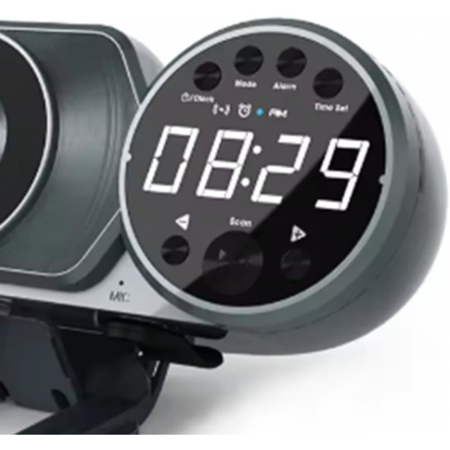 Ασύρματη φόρτιση, ηχείο Bluetooth, ραδιόφωνο FM, υποδοχή κάρτας TF, είσοδος AUX, θύρα USB 1