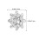 50Pz Fiocco Neve Con Strass Argento Per Handmade E Gioielli 3