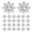 50Pz Fiocco Neve Con Strass Argento Per Handmade E Gioielli 8