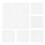 6Pièces Modèles Quilting Blancs Pour Couture Patchwork Travaux DIY 10