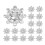 50Pz Fiocco Neve Con Strass Argento Per Handmade E Gioielli 9