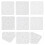 6Pièces Modèles Quilting Blancs Pour Couture Patchwork Travaux DIY 11