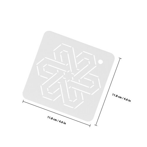 6Pièces Modèles Quilting Blancs Pour Couture Patchwork Travaux DIY 1