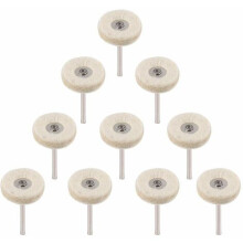 1/8-tums polerskiva med skaft, kompatibel med Dremel - mångsidig och hållbar, perfekt för polering av de flesta metall- och plastytor, 10 st, 25