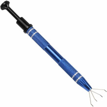 Coletor telescópico de joias para trabalhos de precisão, ferramenta de coleta com 4 garras, resistente à corrosão e à prova d'água, fixação