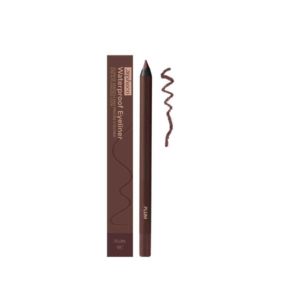 (1PC) Plum color eyeliner pencil, long-lasting and not easy to smudge, natural outline and modify the eyeliner pencil