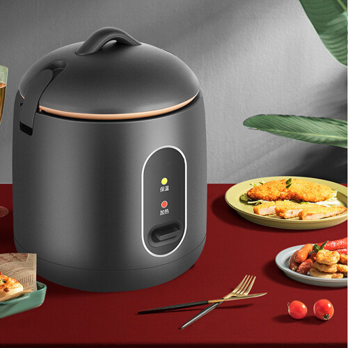 Mini Rice Cooker 1.2L, 200W Portable Automatic Multi-Function 2