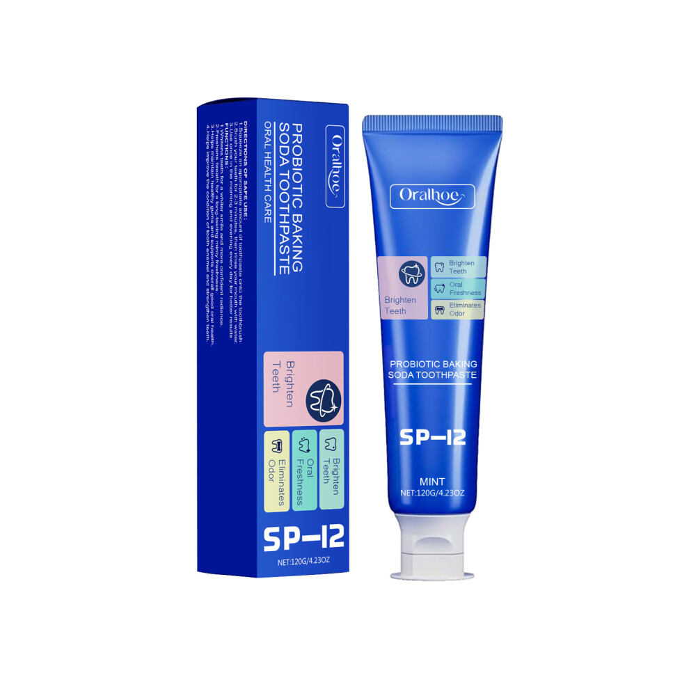 (120g) Baking soda care toothpaste care teeth clean, long-lasting, fresh and solid glaze daily cleaning toothpaste