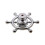Bouton de commode en alliage de zinc, roue-chrome brillant 1