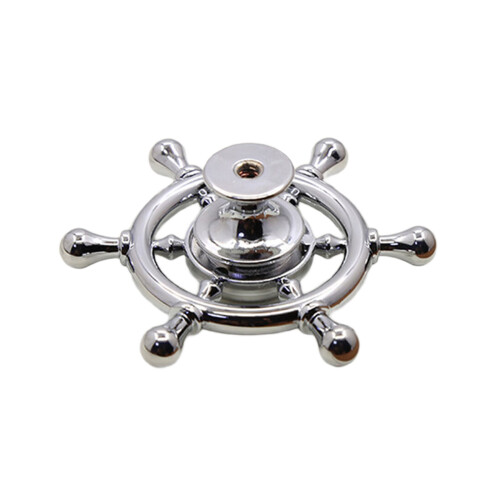 Bouton de commode en alliage de zinc, roue-chrome brillant