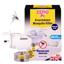Zero In Knockdown Plug-In Mosquito Killer - Odour-Free Plug-In Insect Repellent Unit - Kills Mosquitoes, Midges, & Biting Insects on Contact - Provid