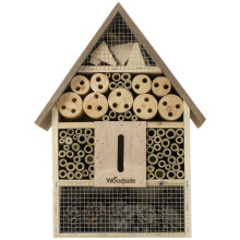 Woodside Wooden Insect & Bee House Natural Wood Bug Hotel Shelter Garden Nest Box