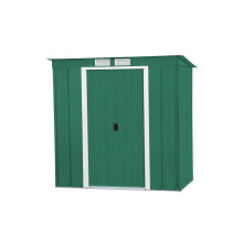 Duramax Pent Roof Un Agua Metal Shed, 124 x 203 x 176 cm, Green