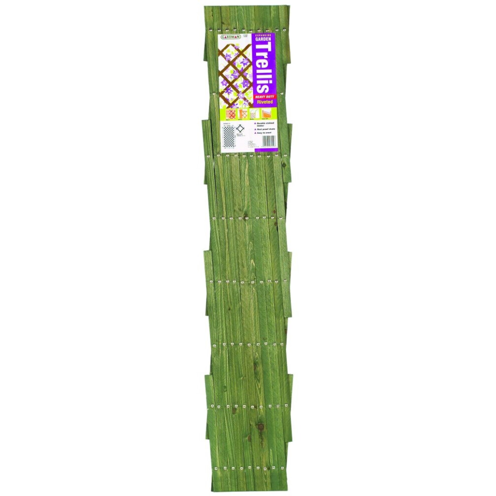 Gardman 07264 1.8 X 1.2 M Riveted Garden Trellis - Green