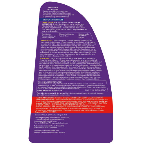 Resolva Resolva 20300339 Moss Killer Ready to Use, 3L 2