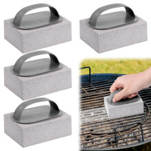 Starvortex 4Pcs Pumice Stone for Cleaning Oven, Grill Cleaning Brick Block with Handle, Nature Cleaning Pumice Stone Set, Griddle Stone Cleaner Brick