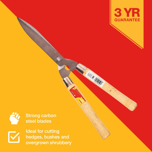 Amtech U0700 Garden Shears Wooden Handle for Hedges, Shrubs, and Grass 2