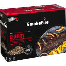 Weber Wood Pellets - Cherrywood (8kg), perfect for smoking pork, 100% natural wood pellets, EU product, sustainably sourced, FSC certified wood (1829