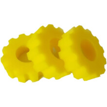 kychenBase PFC-3000 / CPF-1500 Pond Filter Sponges – Pond Filter Media Replacement, Filter Foam Pads for Pond Filters (3 x Yellow Fine, Ø 185 mm)