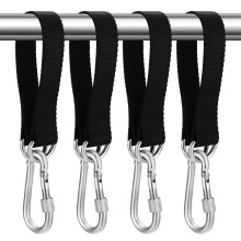 Tenbrachian 4 Sets Tree Swing Straps Hanging Kit Straps, 30cm x 25mm Heavy Duty Hammock Straps, Adjustable Swing Hanging Straps with 4 Carabiner Hook