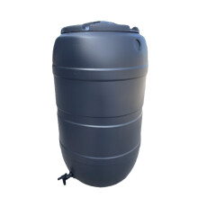 210L Water Butt including Tap and Lockable Lid - Black