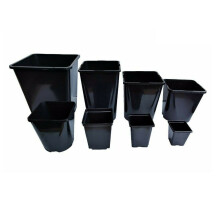 Elixir Gardens | Strong Square Black Recycled Plastic Hydroponic Pots | .25L / .75L / 1L / 2L / 3L / 4.5L / 5.5L / 11L Quantities 1-1000 | 1 Litre x