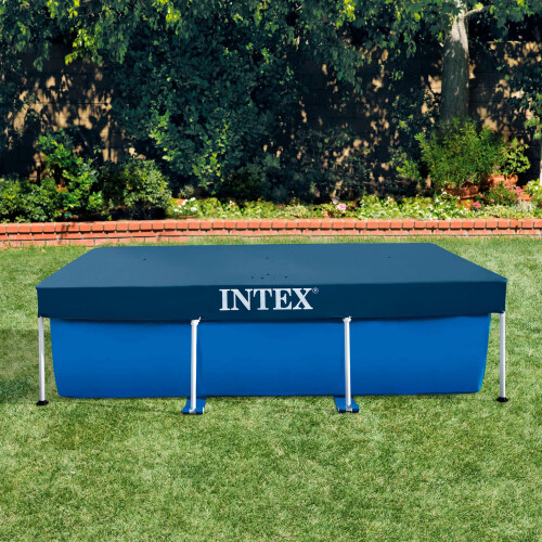 Intex INTEX | Debris/Weather Cover for 3m x 2m Frame Pools - 28038, Rectangular, Blue 1
