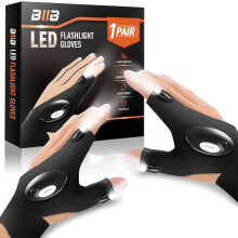 BIIB Gifts for Men, LED Gloves with Lights for Fishing, Stocking Fillers Christmas Gifts for Him, Secret Santa Gifts for Men Who Have Everything, Gad