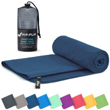 Fit-Flip Microfibre towel - compact, ultra lightweight & quick dry - perfect for gym, travel & beach - swimming towels for sports, camping & hiking (