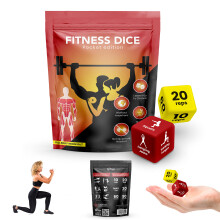 Gifton - Fitness Dice Fun Workout Exercises Strength Training Routines Switch Up To Home Gym Outdoors Pocket Size Exercise Decision Dices Gift for Me
