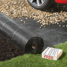 Pro-Tec 4m x 10m Heavy Duty 100g Weed Control Membrane Ground Cover Landscape Fabric FREE PEGS (25 Free Pegs)