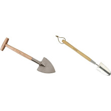 Kent & Stowe Stainless Steel Perennial Spade, Pointed Head Garden Spade for Easy Slicing Through Roots & Kent and Stowe Stainless Steel Border Hand T