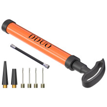 DDUO Portable Ball Pump, Air Pump Inflator Kit with 4 Ball Pump Needle 2 Nozzle 1 Extension Hose - Fast Inflation Football Pump for Basketball Footba
