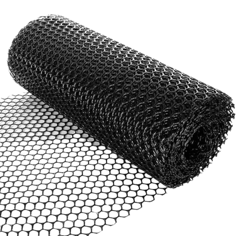 Grass Reinforcement Protection Mesh Roll - Heavy Duty 460Gsm Flexible Black Plastic - Easy Cut - For Car Parking, Paths, Playgrounds (1M X 10M) 65544426