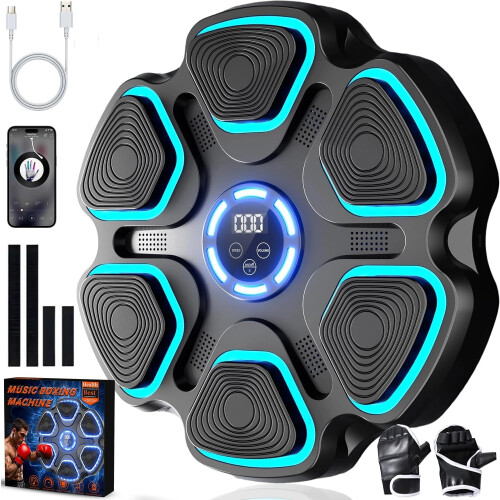 Eclipto Music Boxing Machine Smart Bluetooth Music Punch Machine With LED L