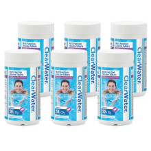 Clearwater 6kg Multifunction Chlorine Tablets, 4-in-1 Dispenser Tablets (Sanitiser, Stabiliser, Algaecide and Clarifier) for Pools and Hot Tubs, 300