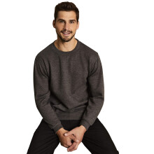 Uneek 300g Plain Classic Crewneck Sweatshirt -Heather Grey - XXX-Large