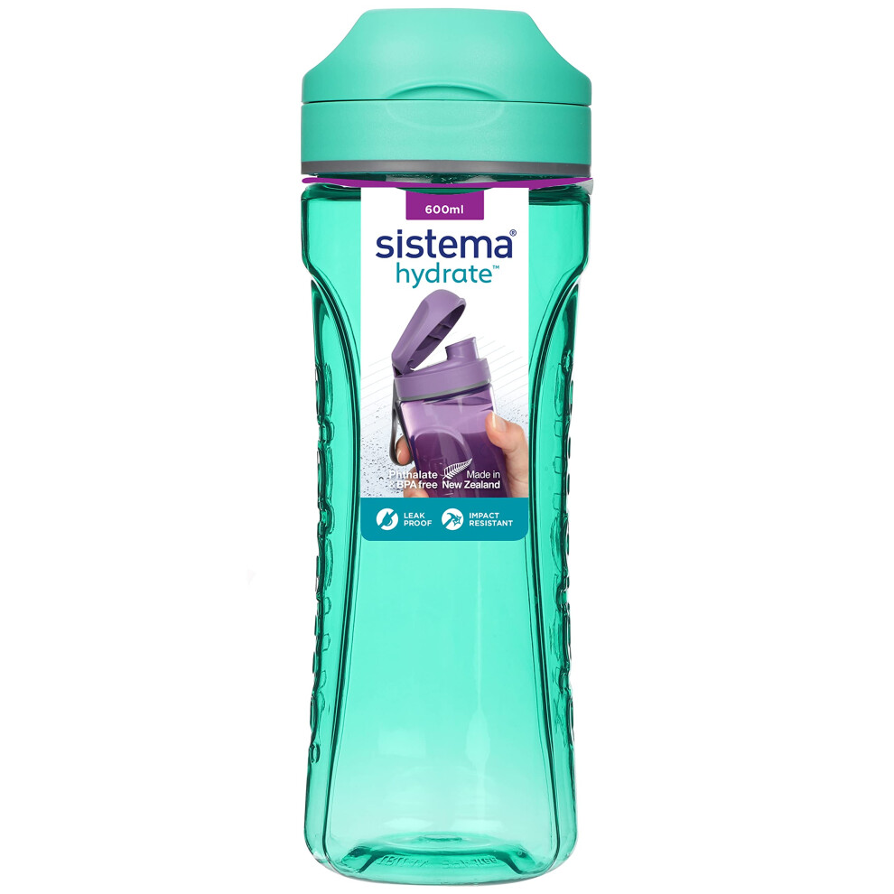 Sistema Hydrate Tritan Swift Water Bottle 600 Ml Leakproof Water Bottle Bpafree Assorted Colours