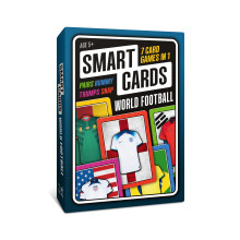 SMART CARDS World Football 7 games in 1 a suitcase of games in your pocket includes trumps pairs snap rummy cool stats and top trivia Gift Stocking