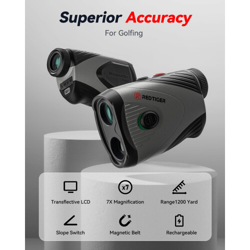 REDTIGER Golf Rangefinder with Slope OnOff 1200 Yards 7X Magnification Lase 1