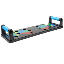 9-in-1 Push Up Board, Press-Up Board with Resistance Bands, Multi-Function Fitness Board for Chest, Arms, Shoulders, Home Gym Strength Training Equip